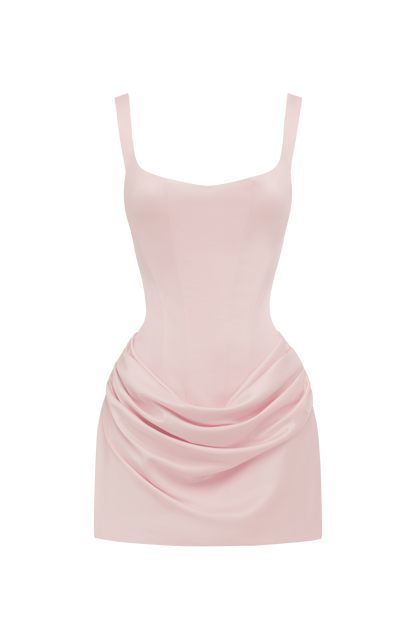 Imogen Mini Elbise - Pudra