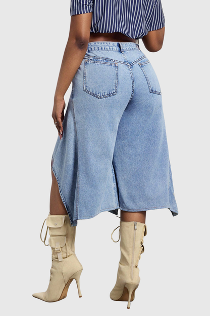 Innocenzo Fırfır Detaylı Capri Jean Pantolon