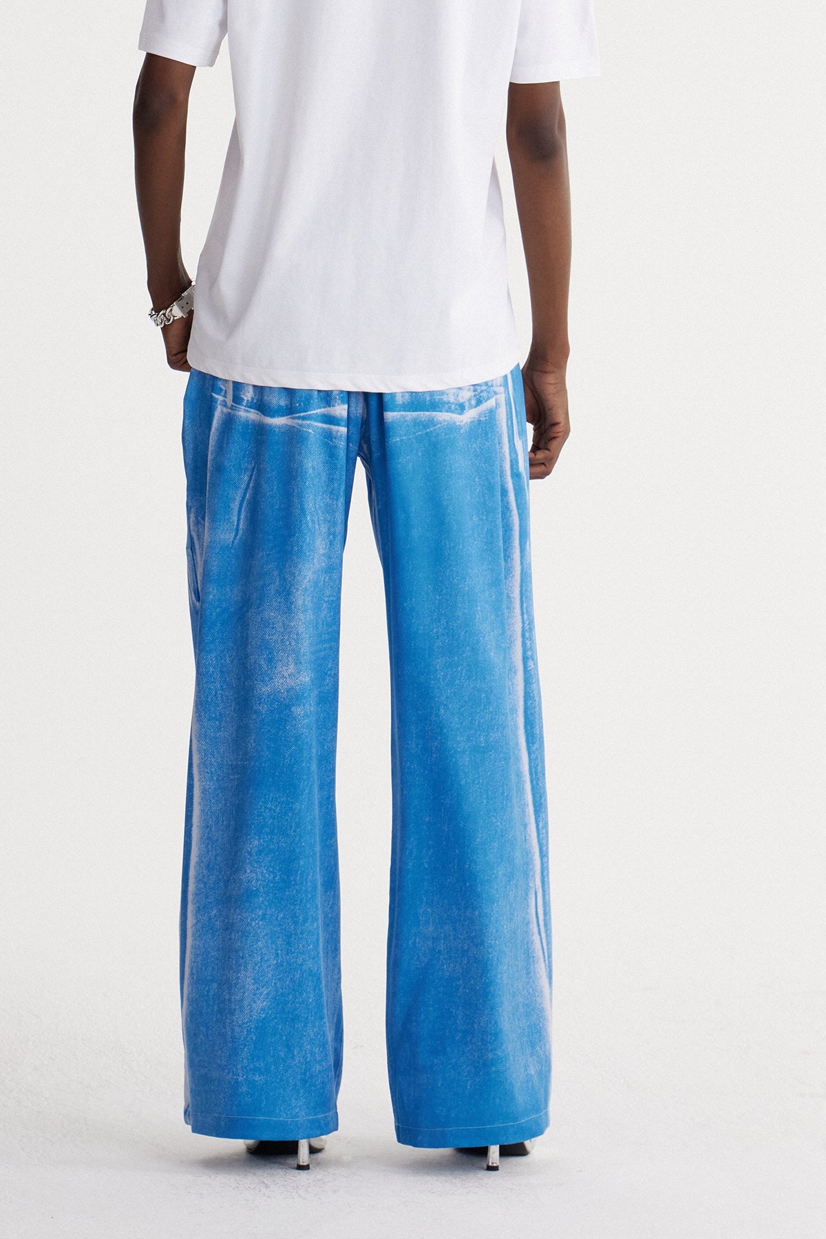 Irvine Baskı Detaylı Barrel Jean Pantolon