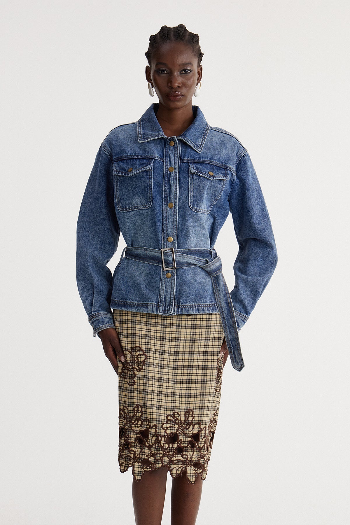 Isaija Kemerli Denim Ceket