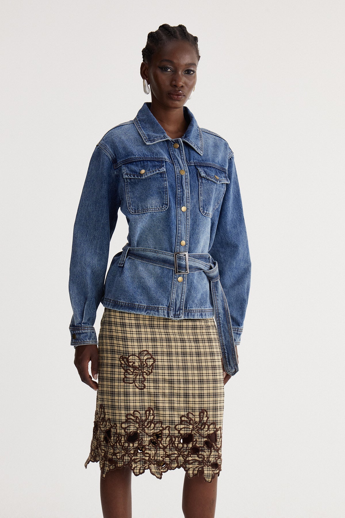 Isaija Kemerli Denim Ceket