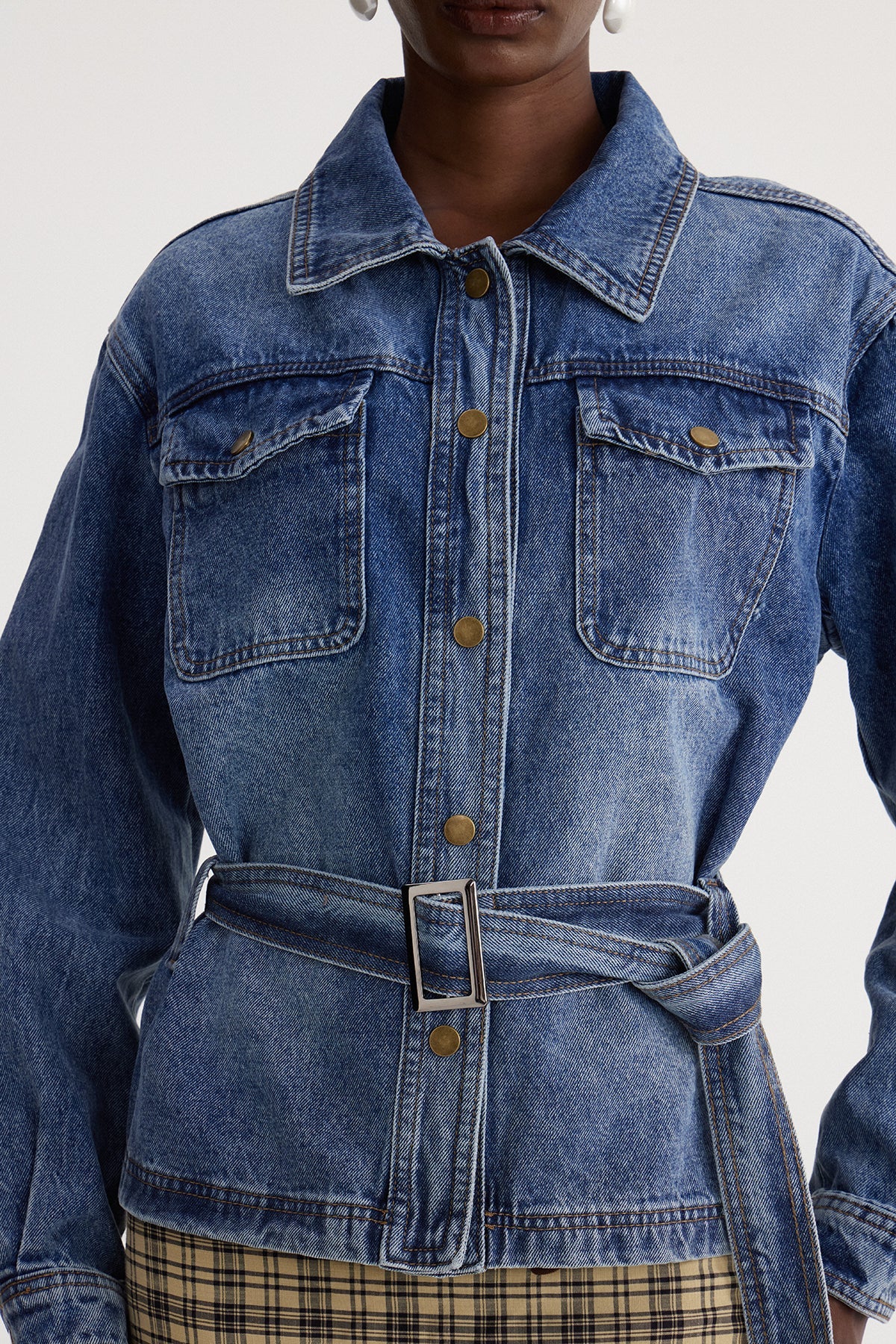 Isaija Kemerli Denim Ceket