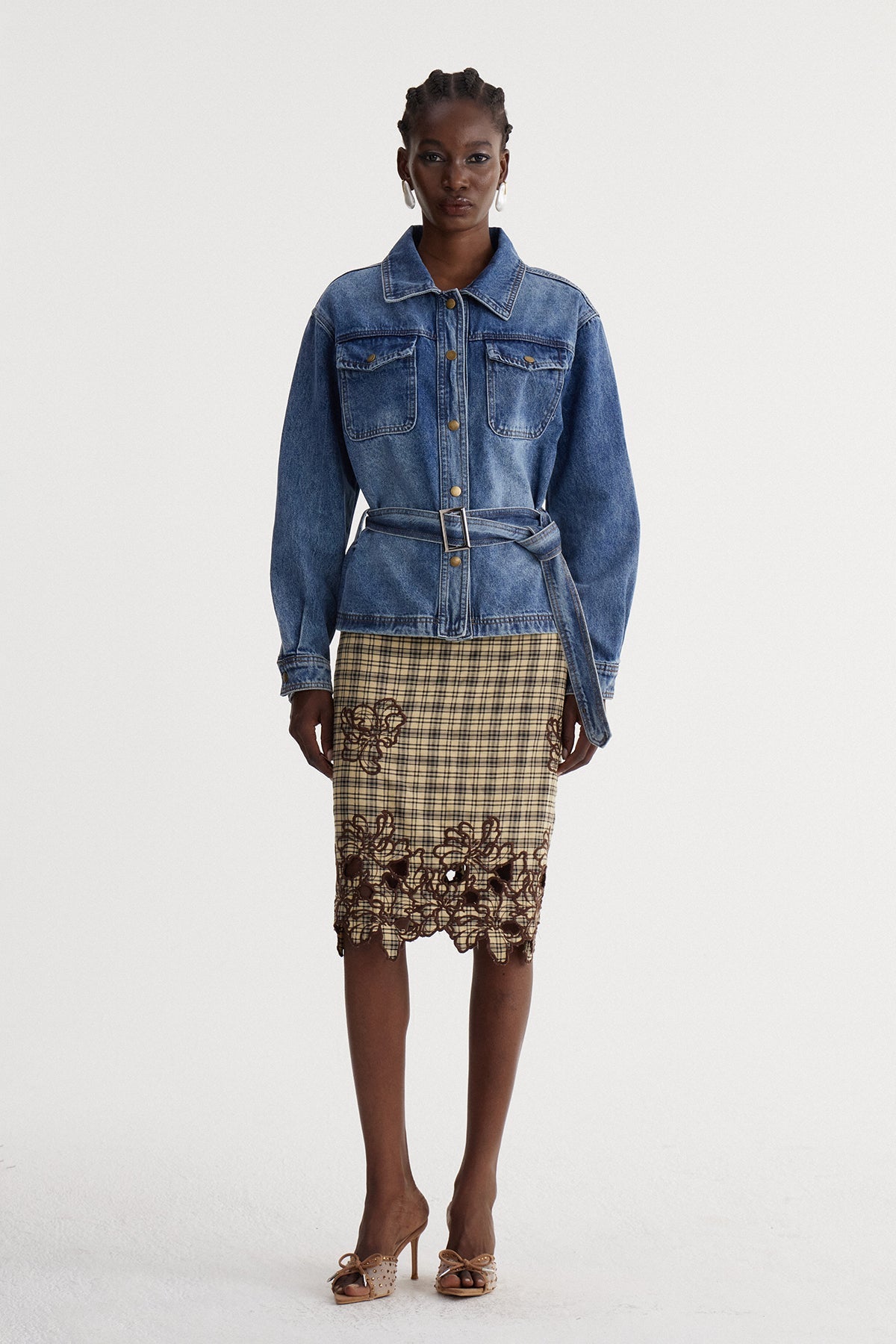 Isaija Kemerli Denim Ceket