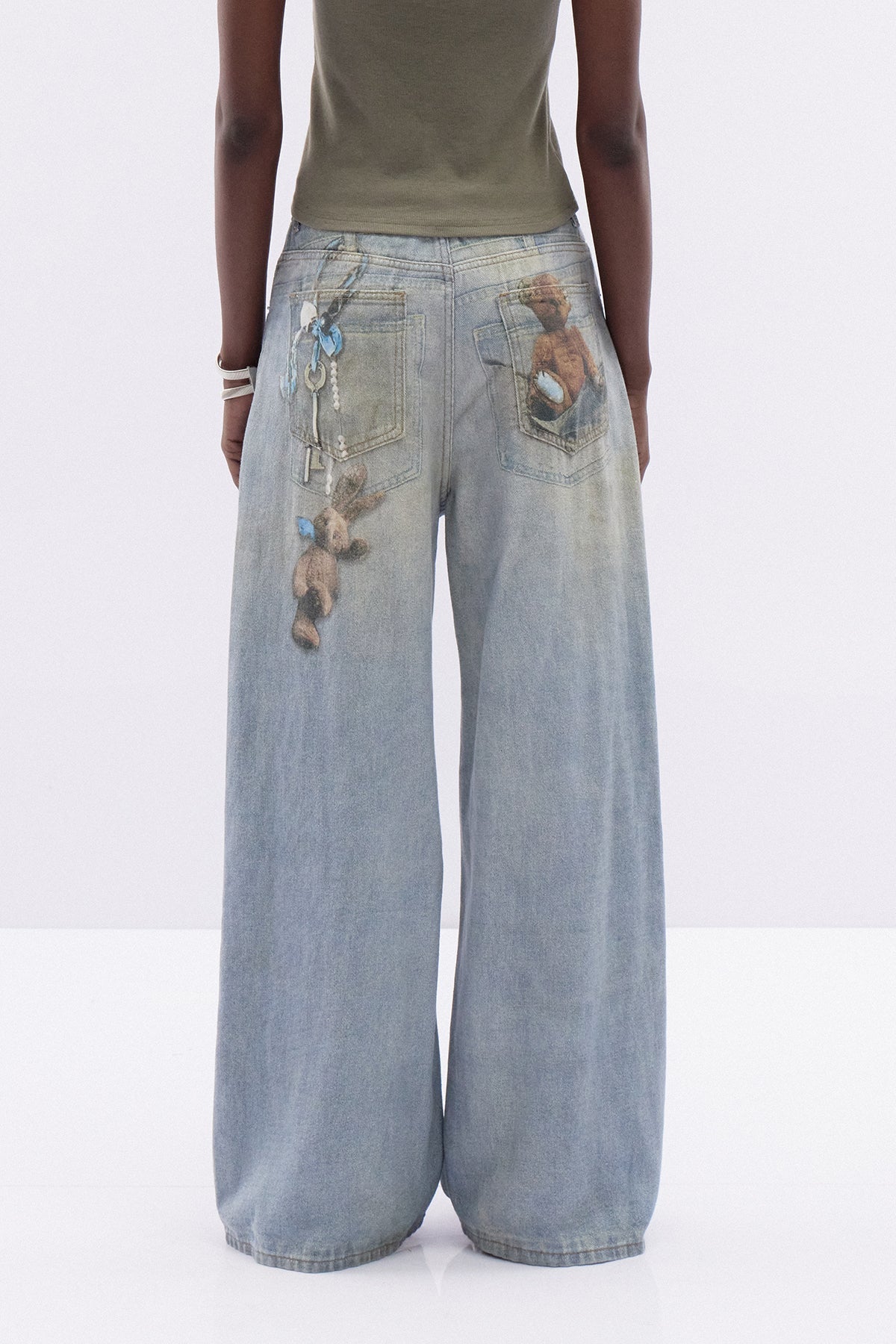 Itxaso Desenli Yırtık Jean Pantolon