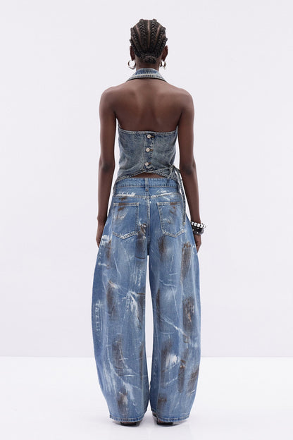 Itzcoatl Zımba Detaylı Baggy Jean Pantolon