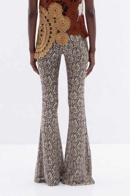 Iulianus Çiçek Desenli Bootcut Pantolon