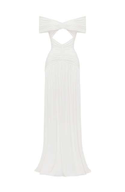 Kathryn Maxi Elbise - Beyaz