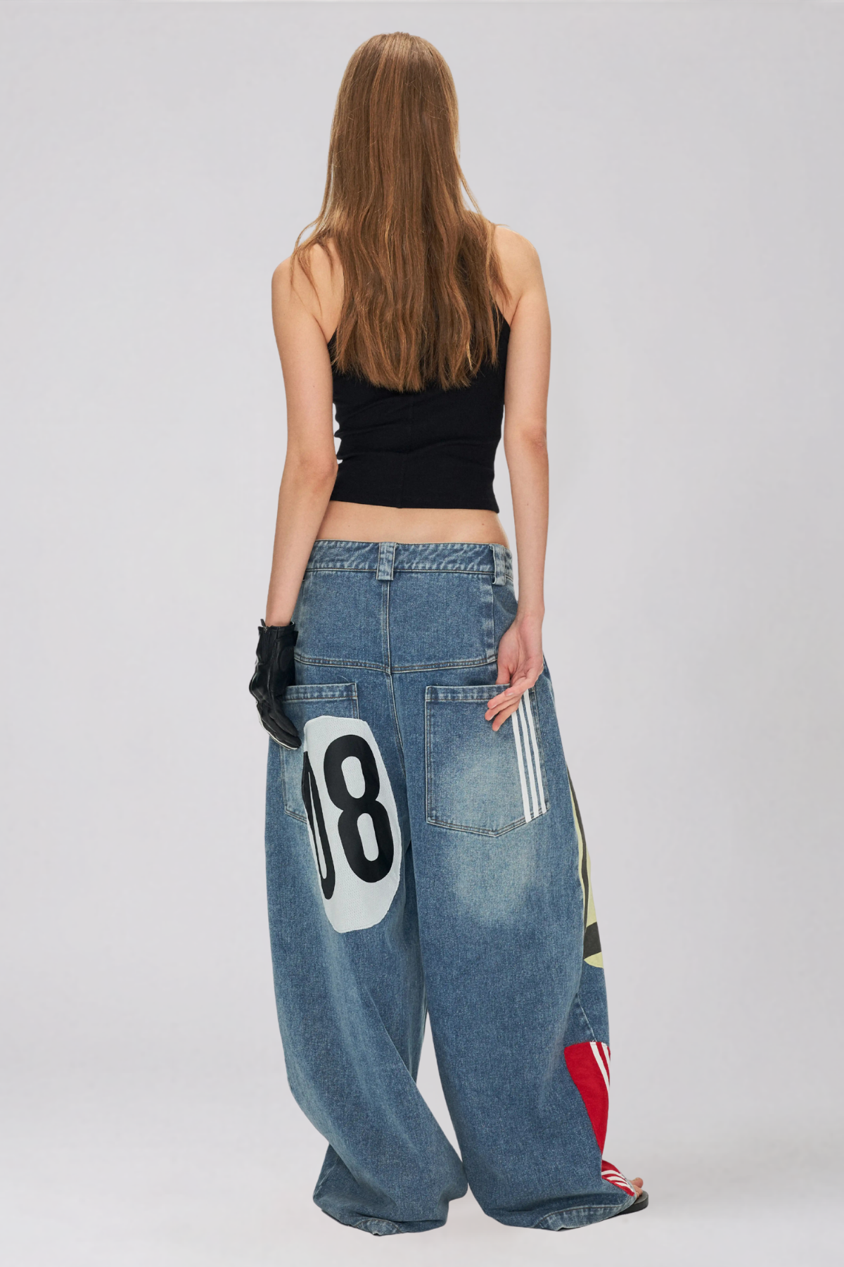 Kaitlin Desenli Baggy Jean Pantolon