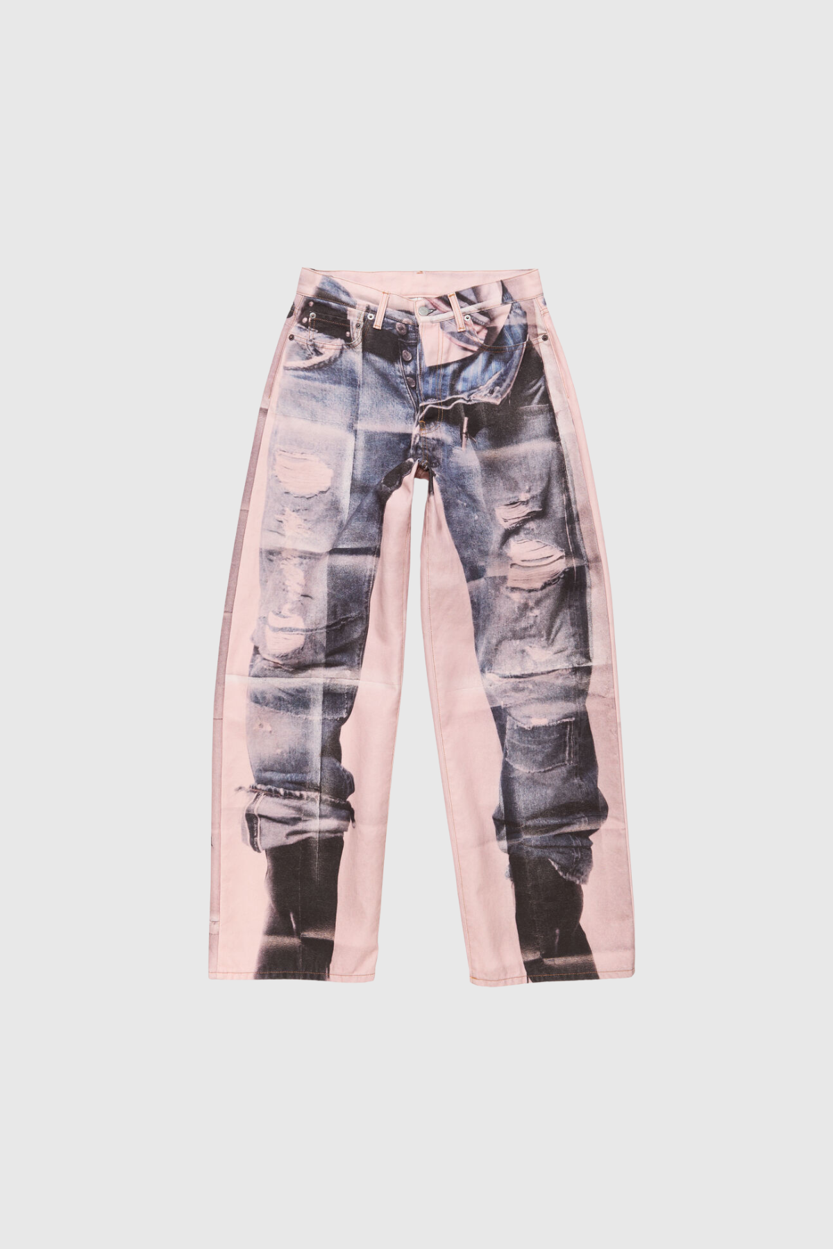 Karsen Asimetrik Baskılı Jean Pantolon