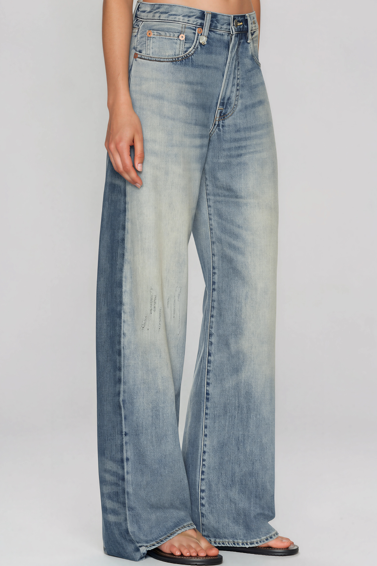 Kateisha Ağartılmış Düz Paça Jean Pantolon