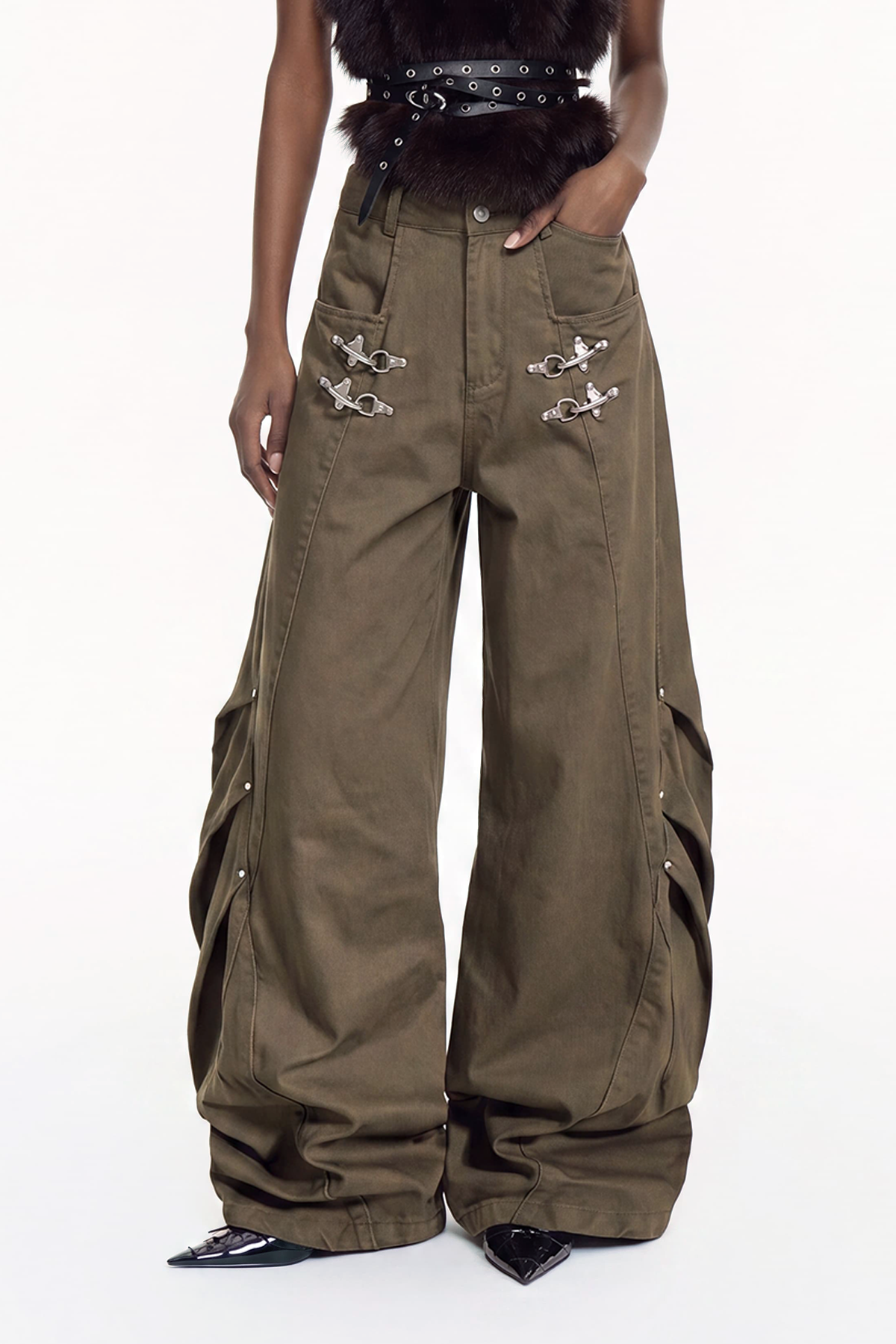 Kegan Toka Detaylı Baggy Jean Pantolon