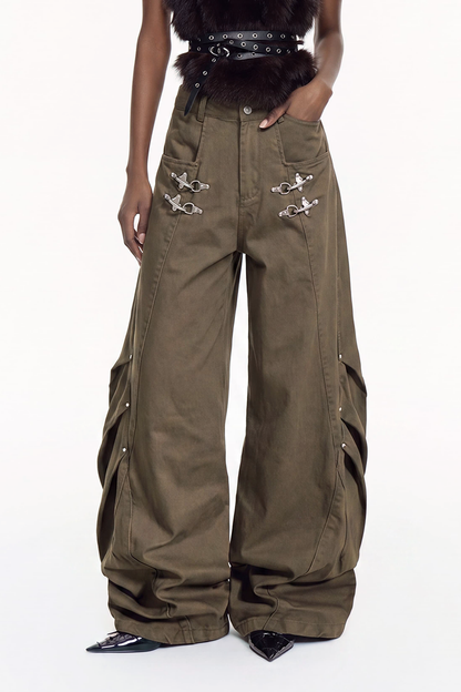 Kegan Toka Detaylı Baggy Jean Pantolon