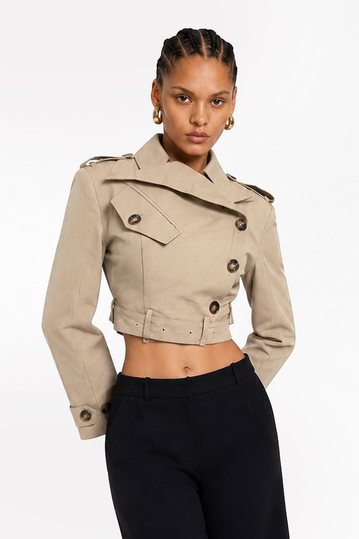 Kiano Kemerli Crop Trençkot