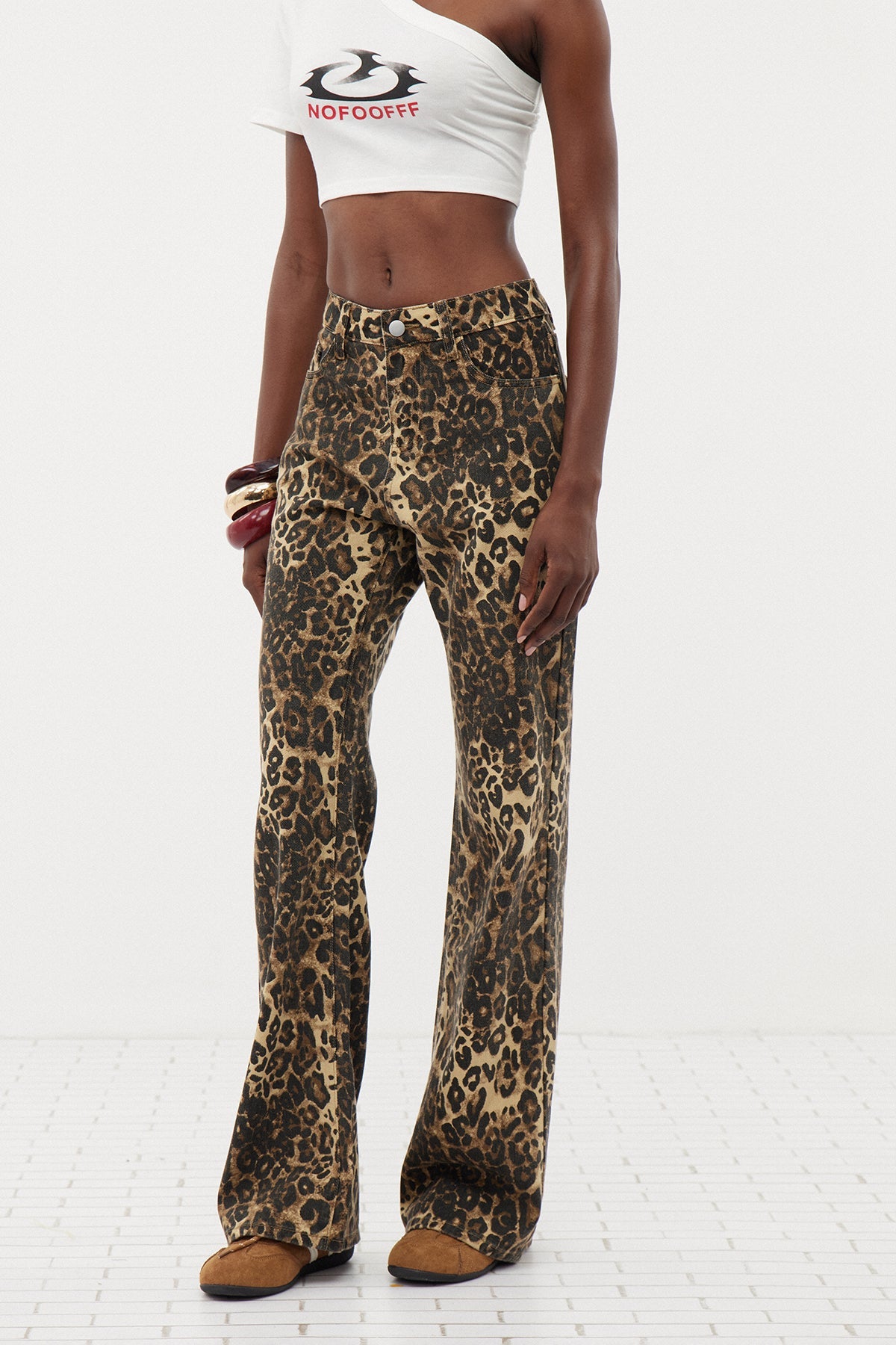 Loretta Düşük Bel Leopar Desenli Pantolon