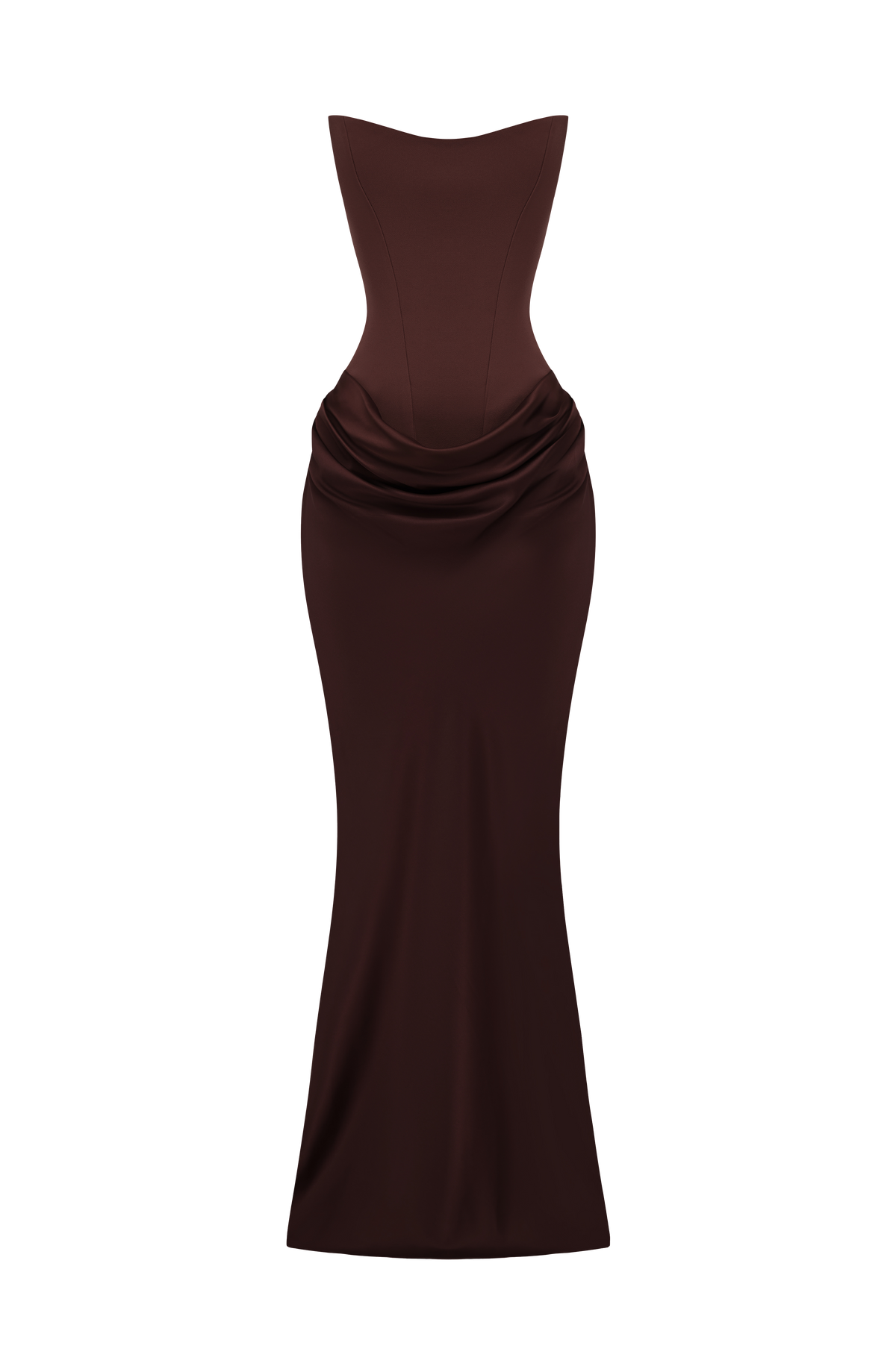 Maggie Maxi Elbise - Mürdüm Kahve