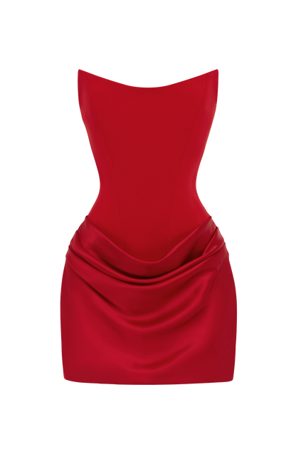 Maggie Mini Elbise - Kırmızı