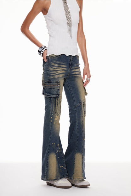 Macha Ağartılmış Bootcut Jean Pantolon