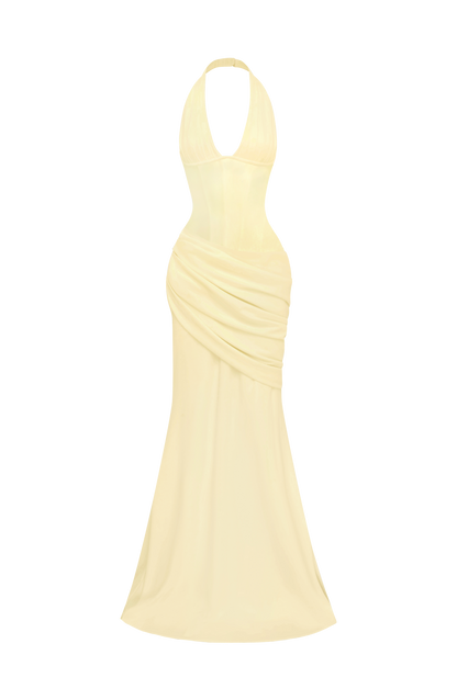 Nehemia Abiye Elbise - Limon Sarısı