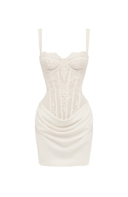 Nerina Mini Elbise - Fildişi