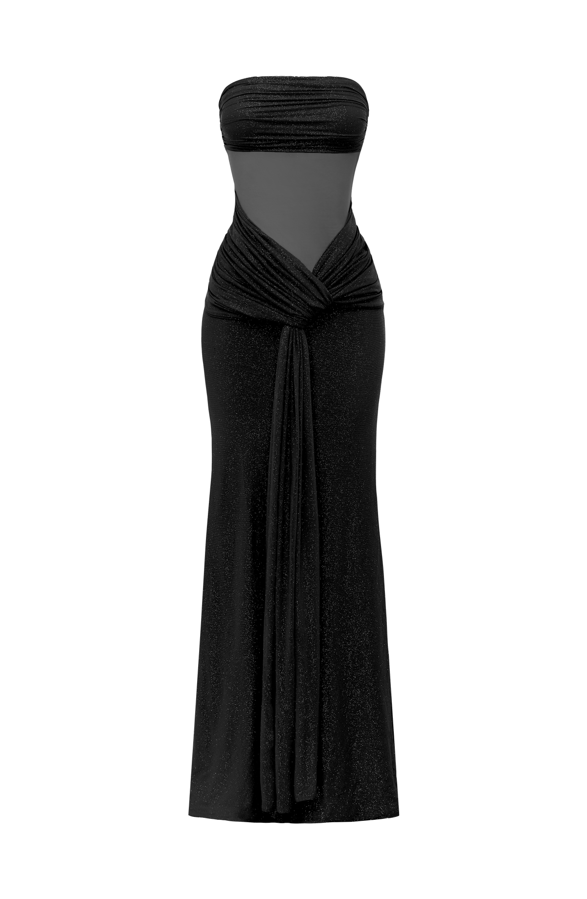 Paula Maxi Elbise - Işıltılı Siyah