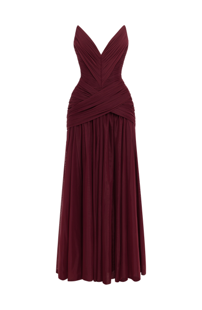 Persephara Maxi Elbise - Vişne Çürüğü