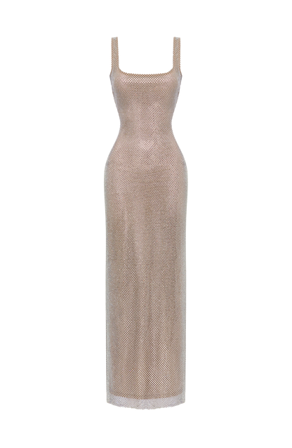 Petra Maxi Elbise - Gümüş