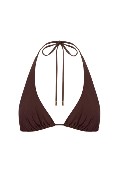Pietra Üçgen Bikini Üstü - Mürdüm Kahve