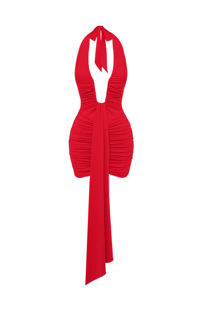 Rosetta Mini Elbise - Kırmızı