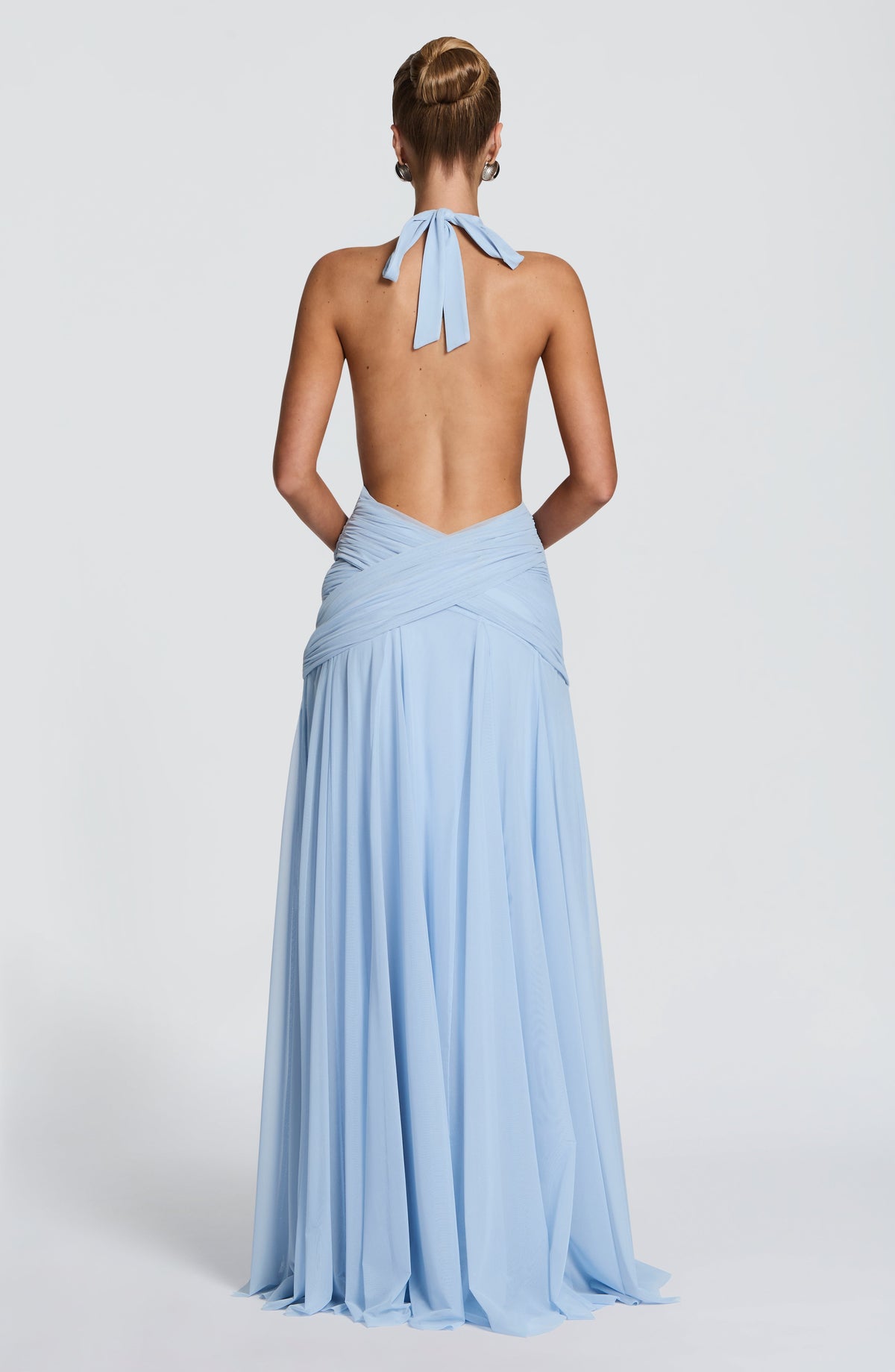 Cleo Maxi Elbise - Buz Mavisi