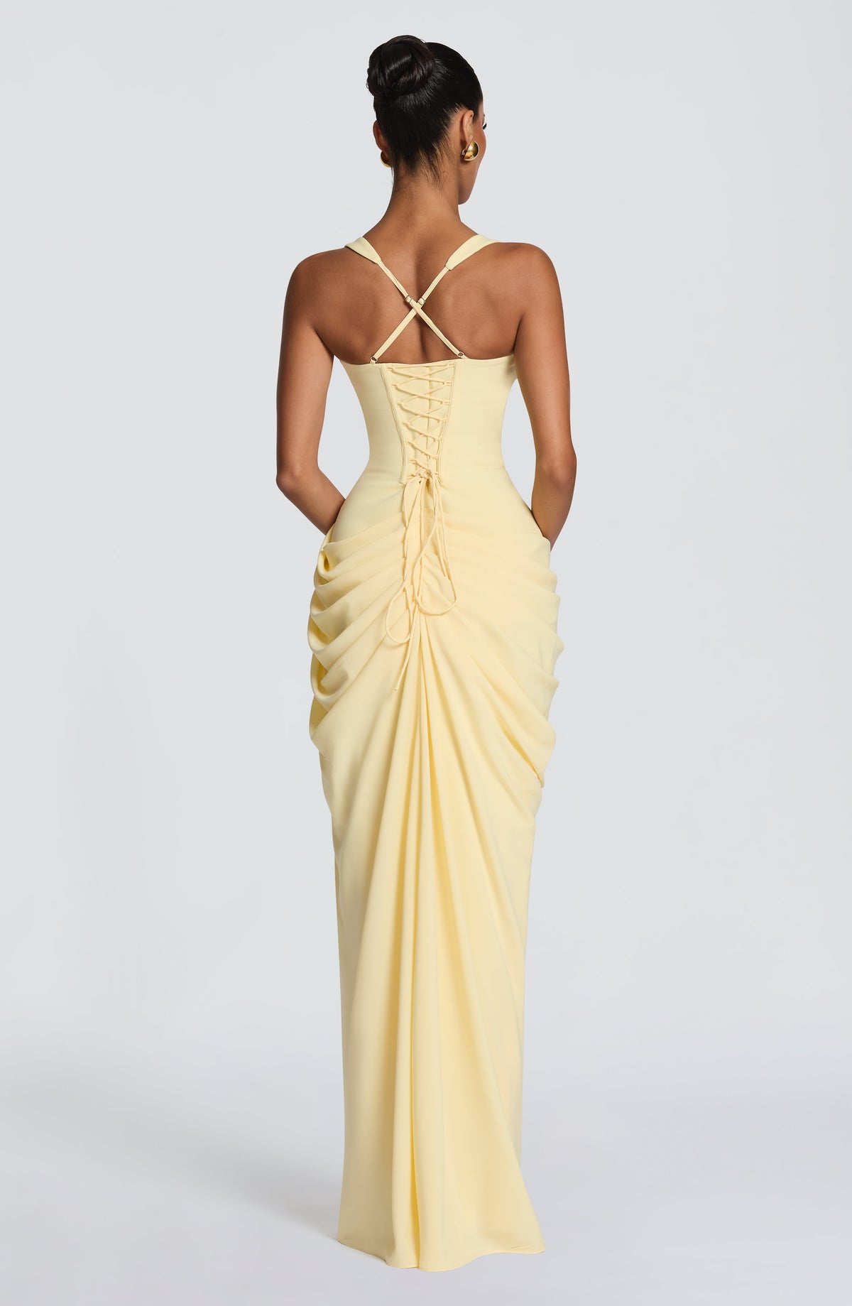 Elara Maxi Elbise - Limon Sarısı