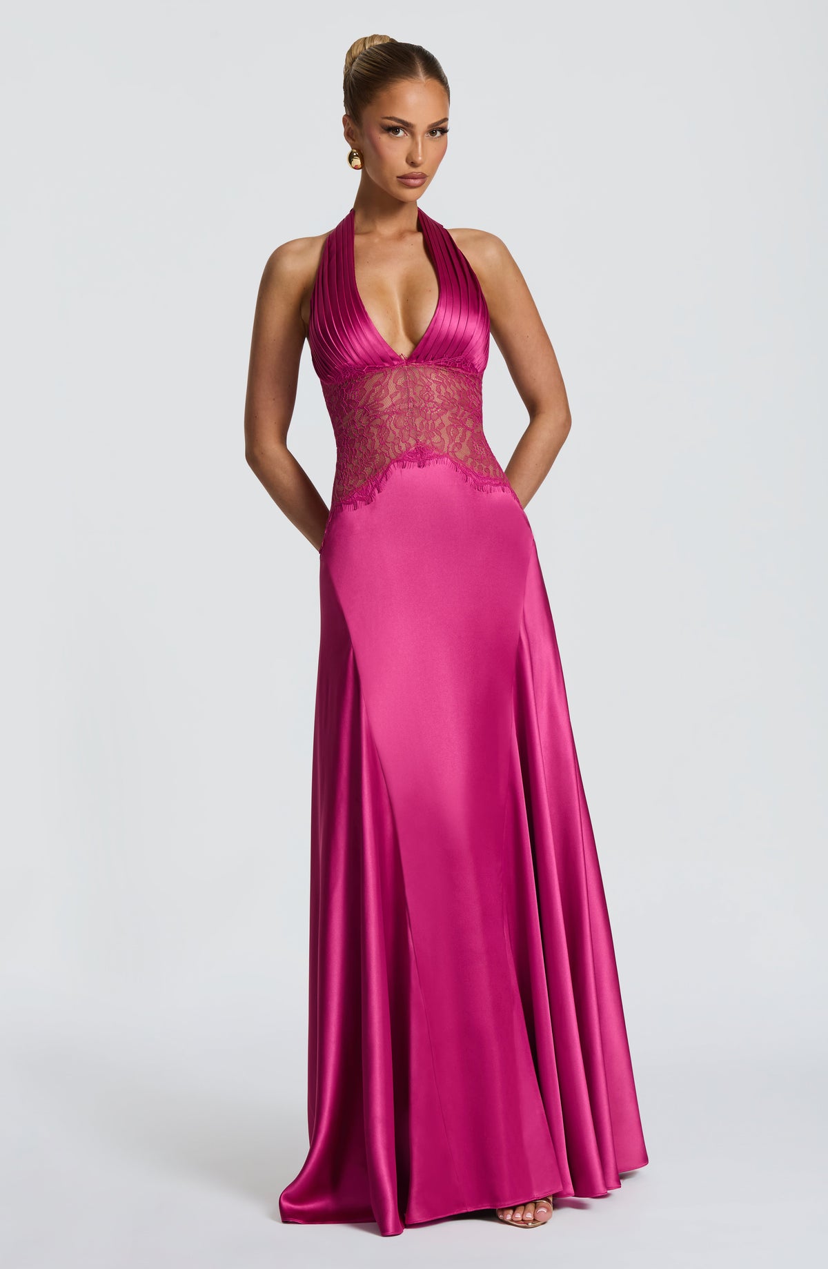 Virella Maxi Elbise - Fuchsia