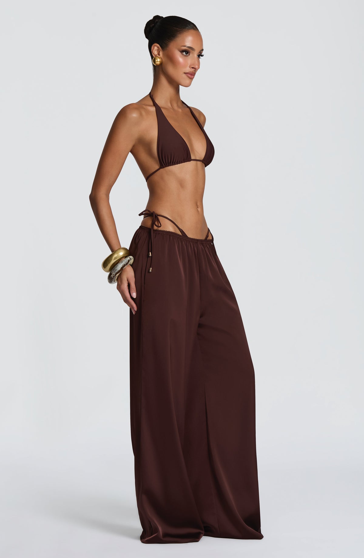 Pietra Üçgen Bikini Üstü - Mürdüm Kahve