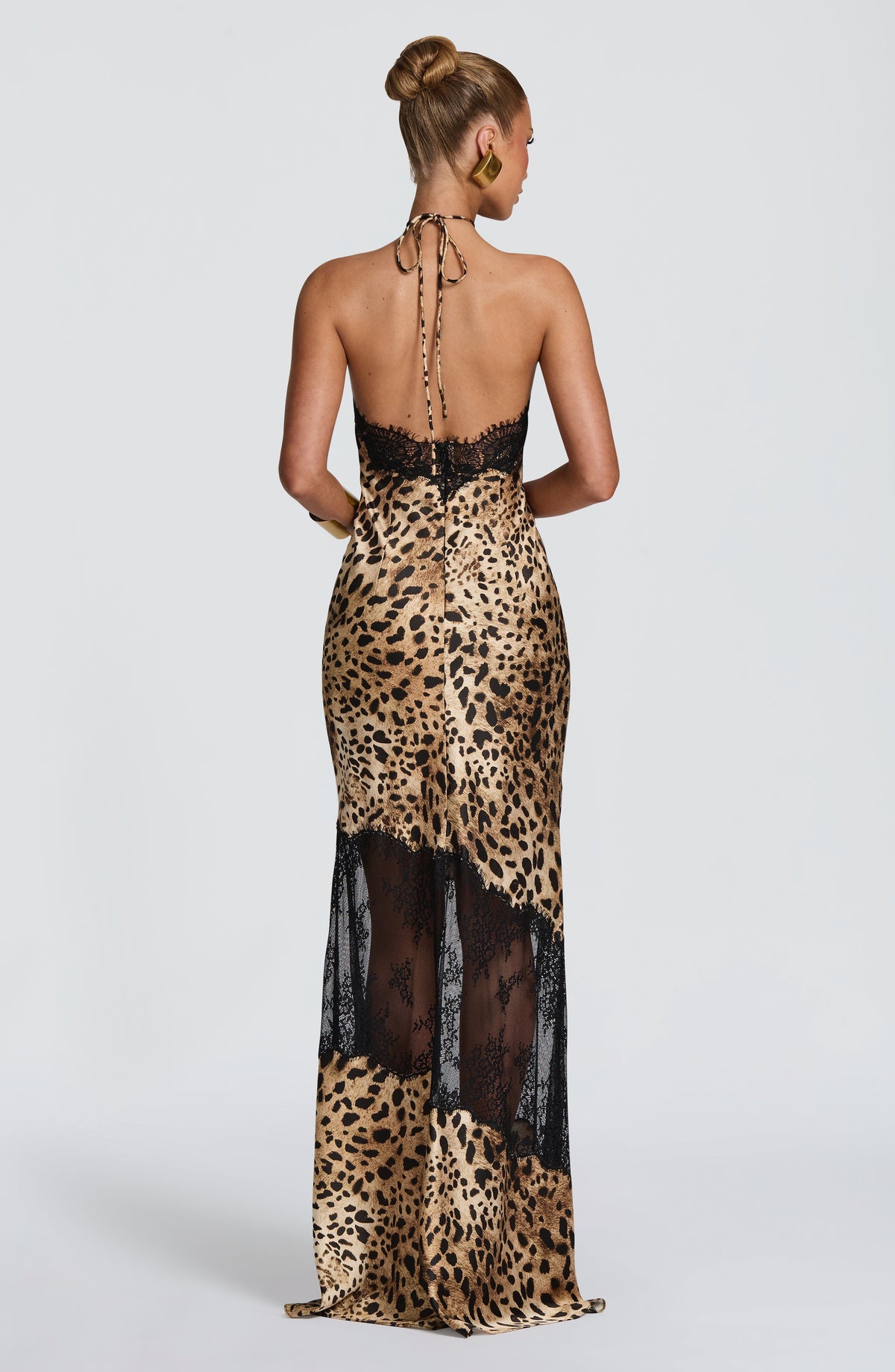Agnetha Maxi Elbise - Leopar Desenli