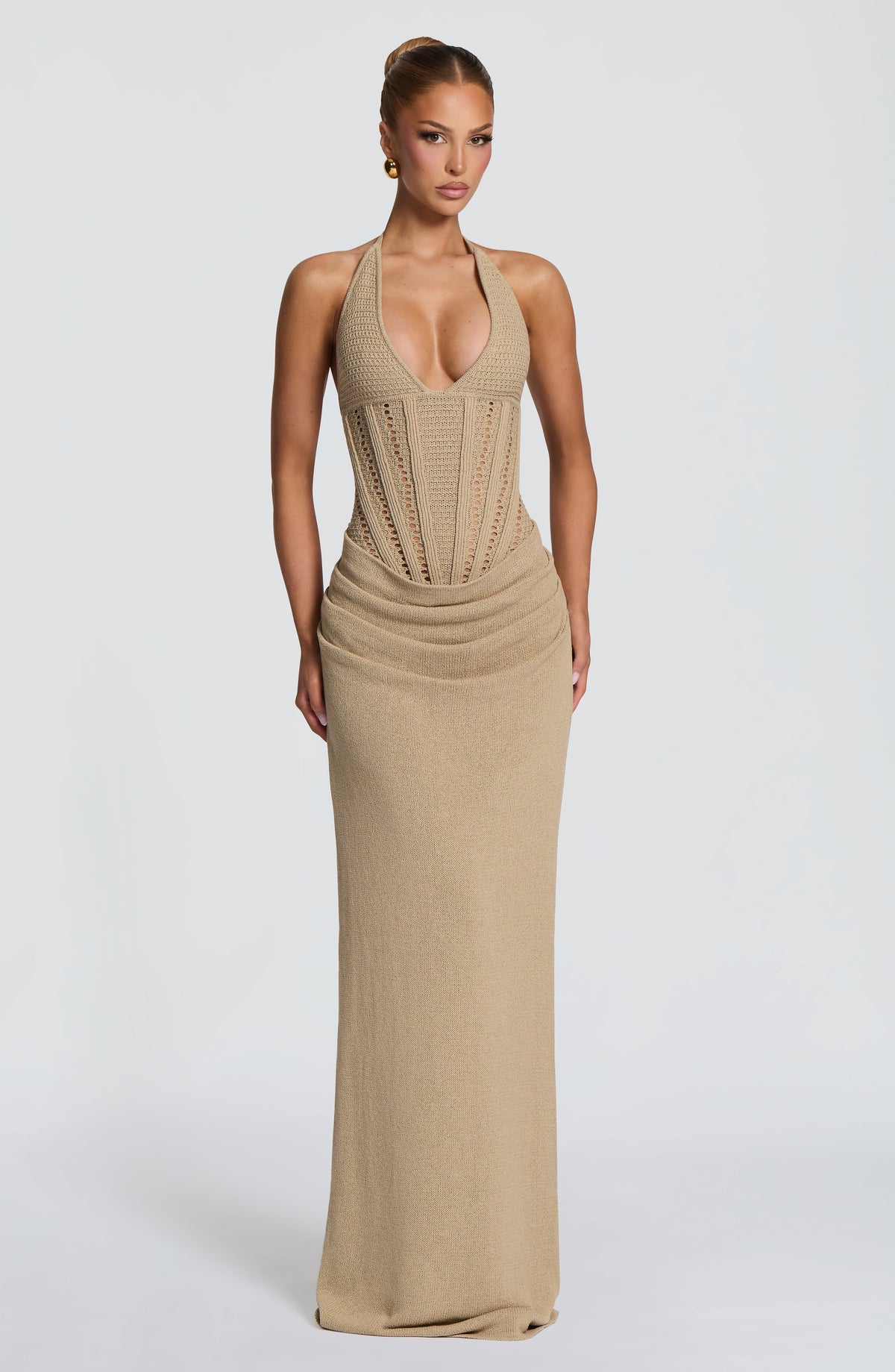 Neeka Maxi Elbise - Bej