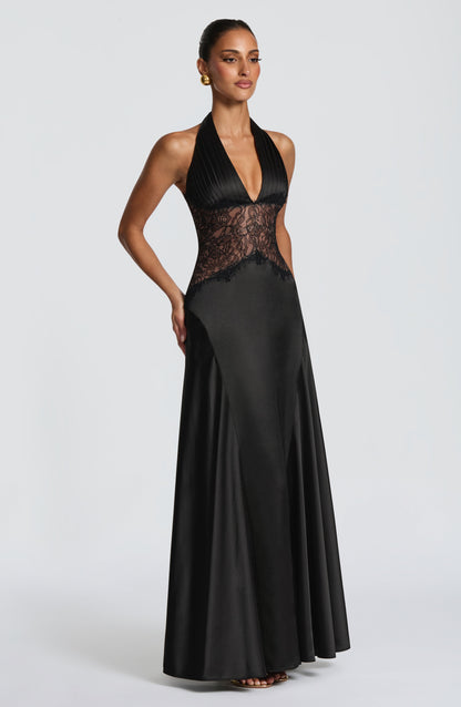 Virella Maxi Elbise - Siyah
