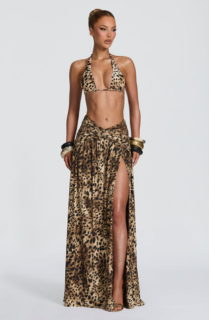 Madara Maxi Etek - Leopar Desenli
