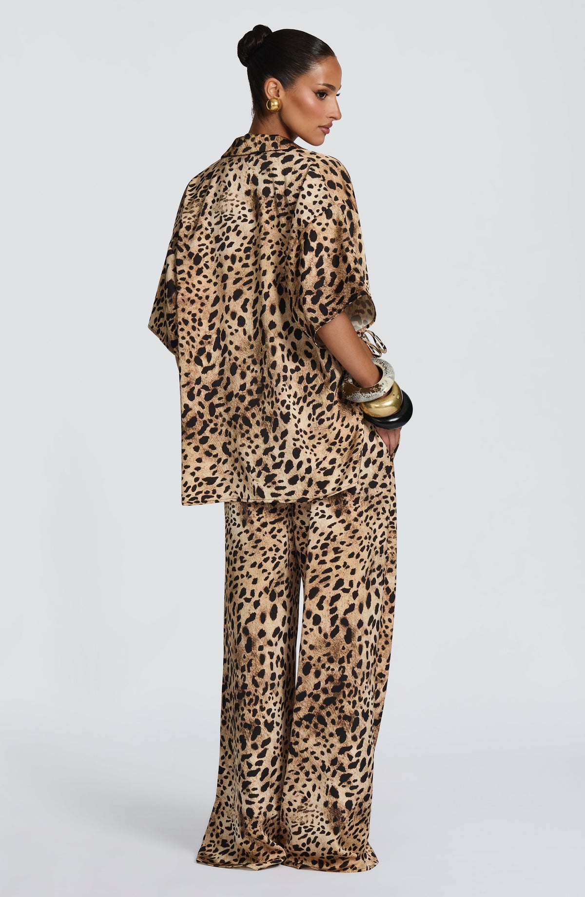 Soleil Gömlek - Leopar Desenli