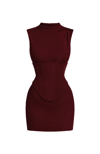 Soline Mini Elbise - Vişne Çürüğü