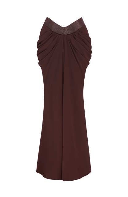 Sophie Maxi Etek - Mürdüm Kahve