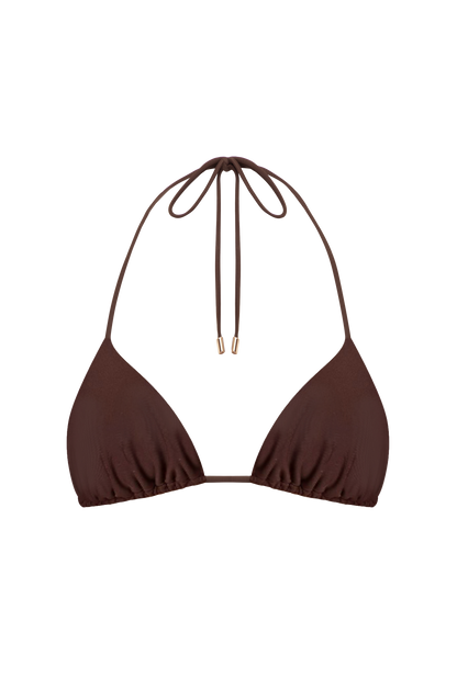Suki Üçgen Bikini Üstü - Mürdüm Kahve