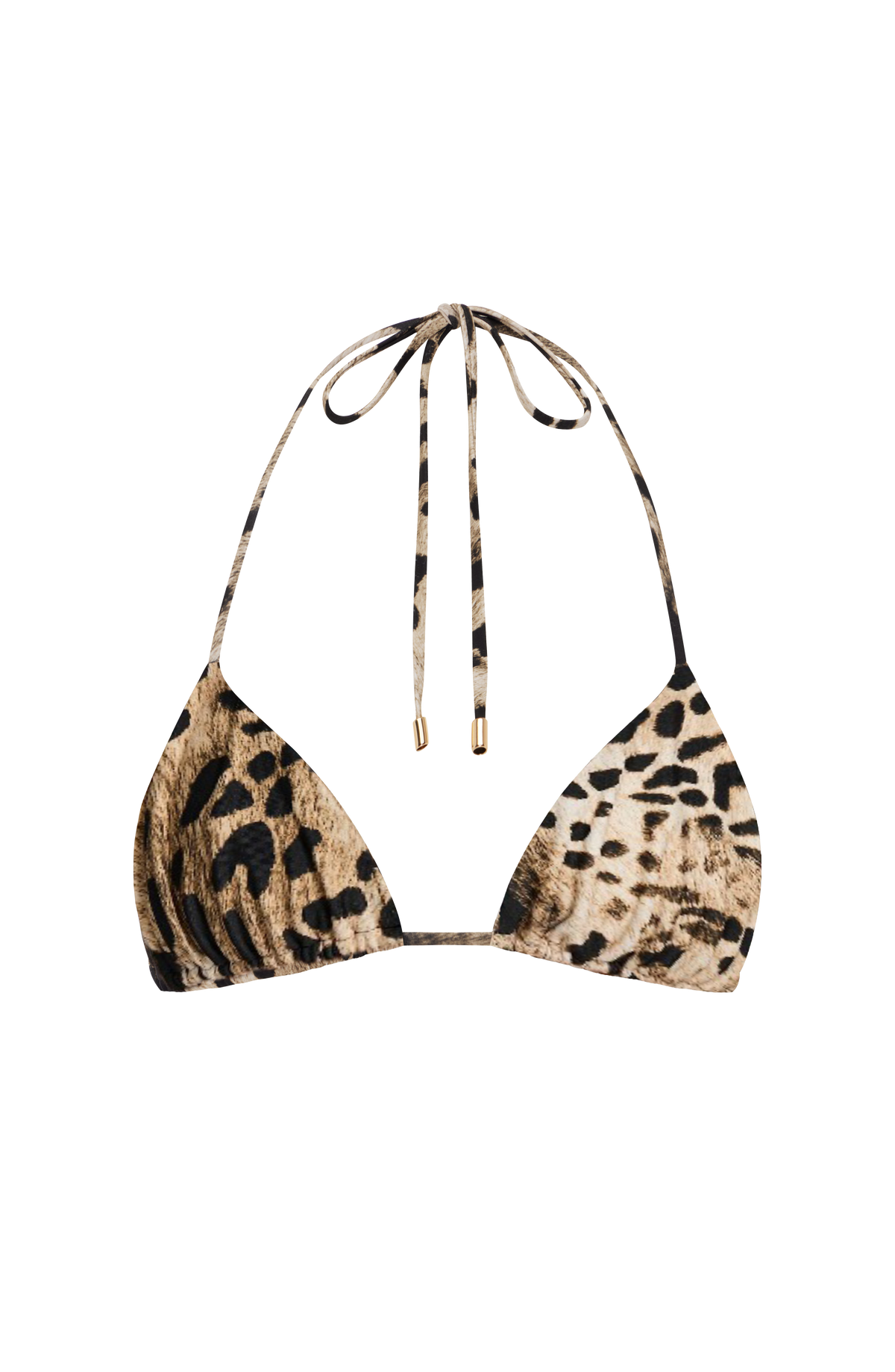 Suki Üçgen Bikini Üstü - Leopar Desenli