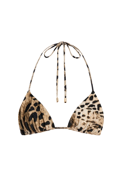 Suki Üçgen Bikini Üstü - Leopar Desenli