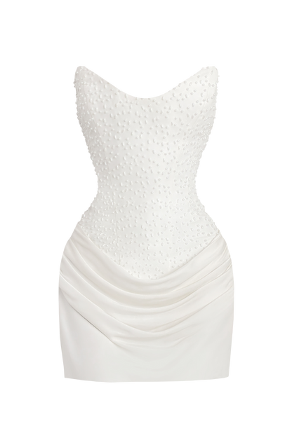 Tindra Mini Elbise - Fildişi