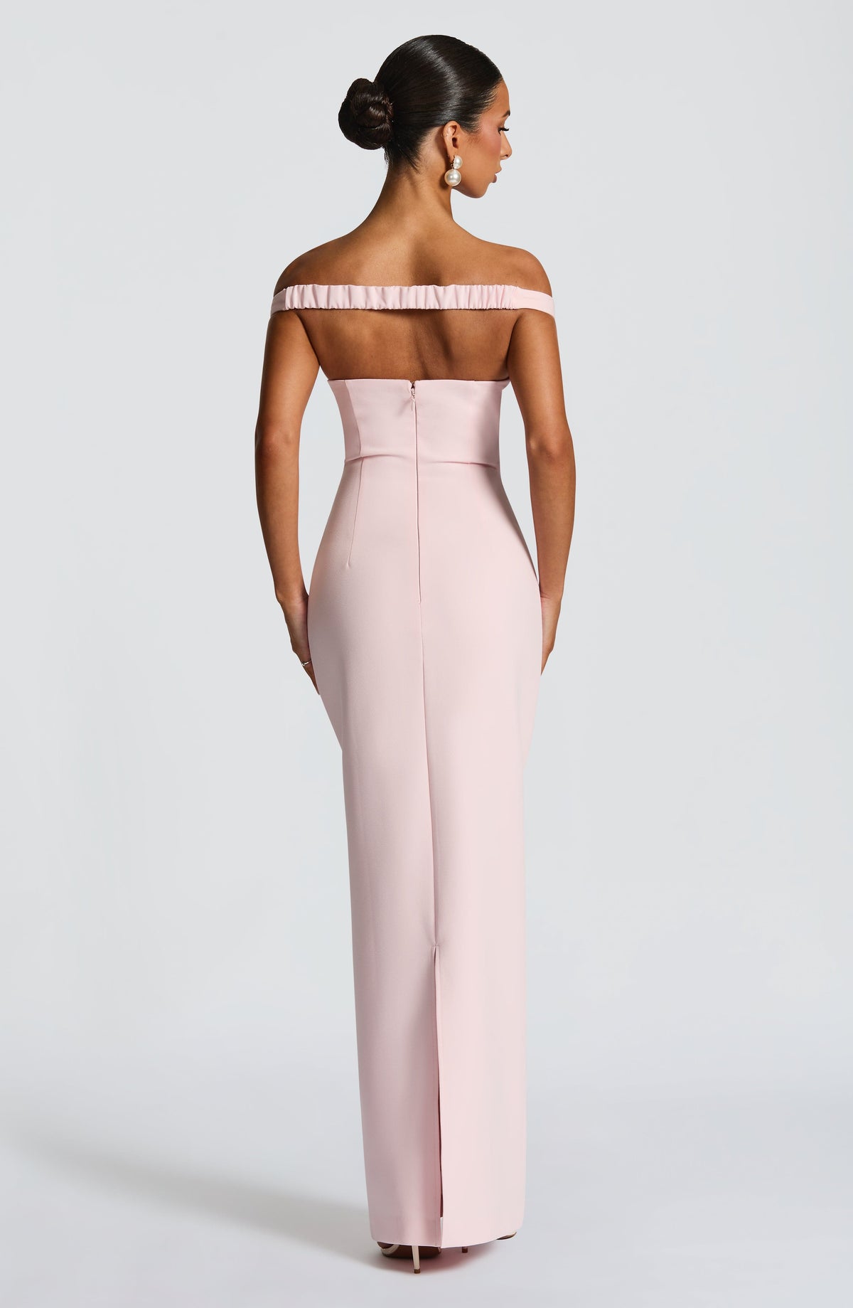 Abigail Maxi Elbise - Pudra