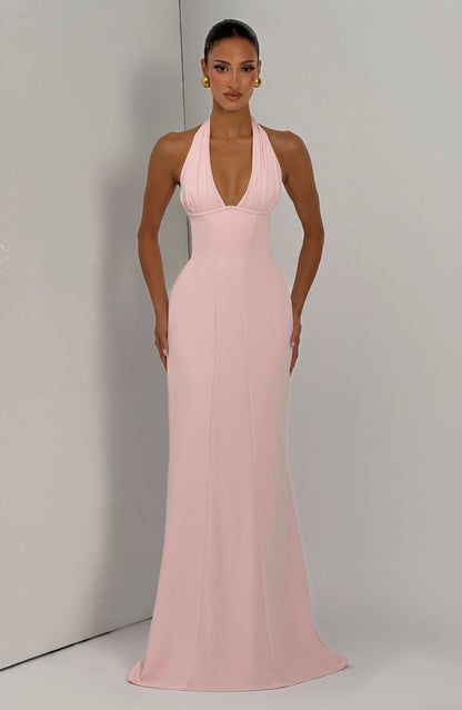 Adora Maxi Elbise - Pudra