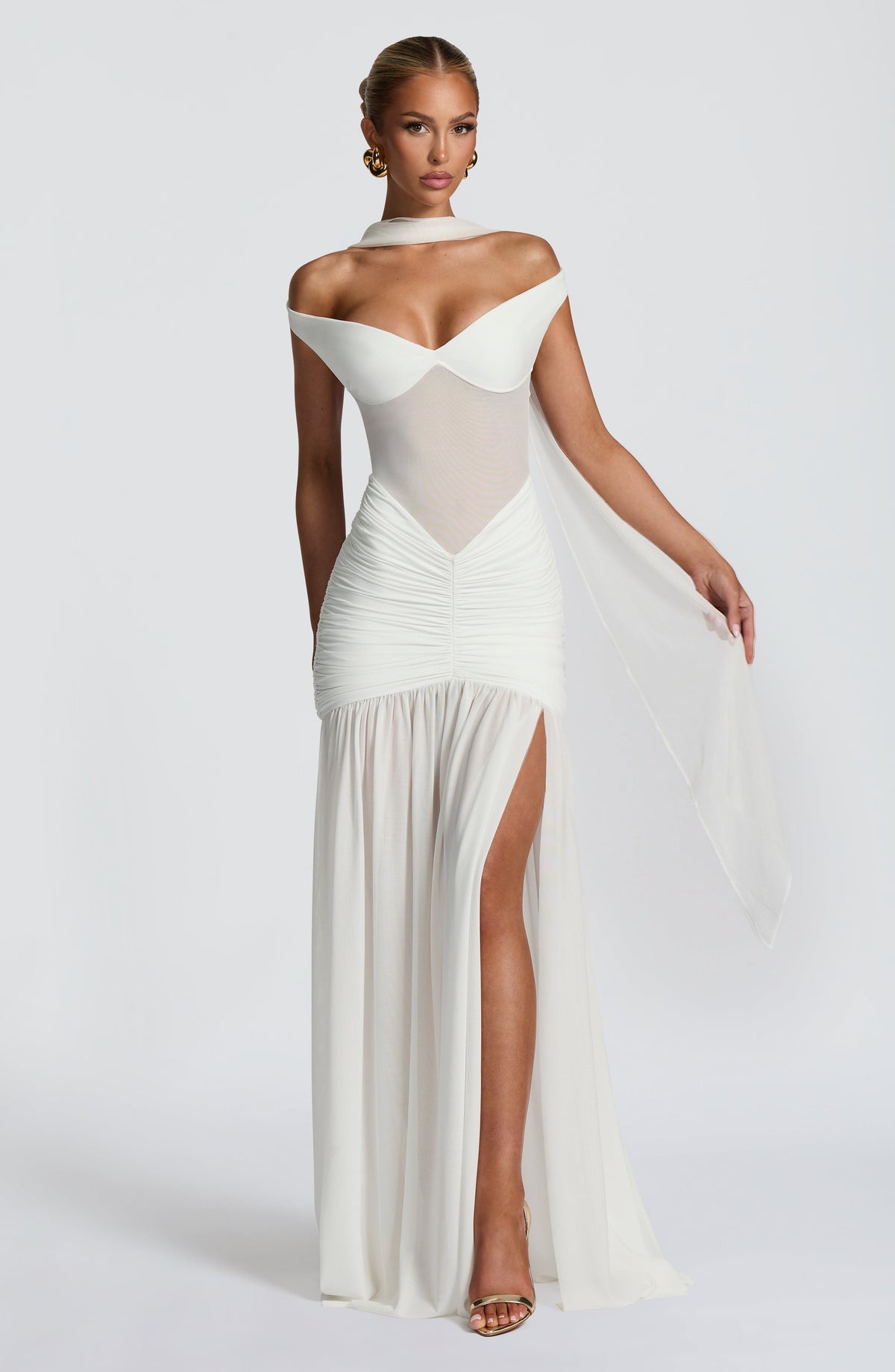 Alaia Maxi Elbise - Fildişi