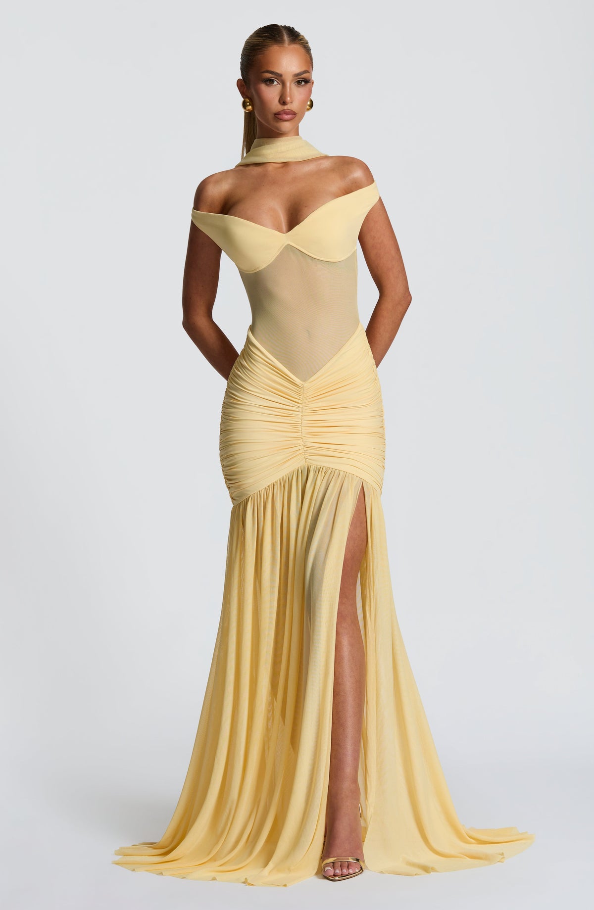 Alaia Maxi Elbise - Limon Sarısı