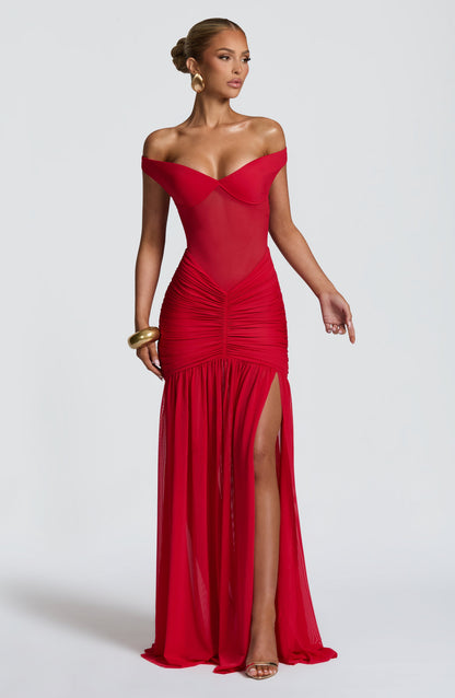 Alaia Maxi Elbise - Kırmızı