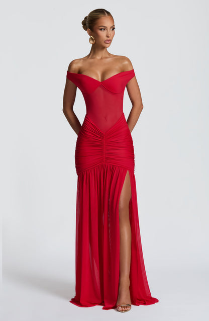 Alaia Maxi Elbise - Kırmızı