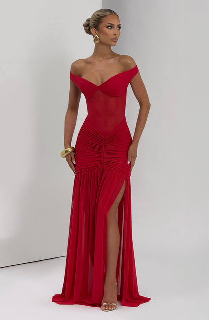 Alaia Maxi Elbise - Kırmızı